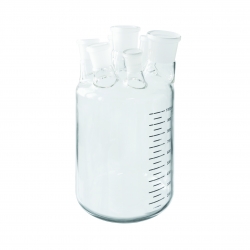 1000 mL one-piece glass reactor, 7 ports